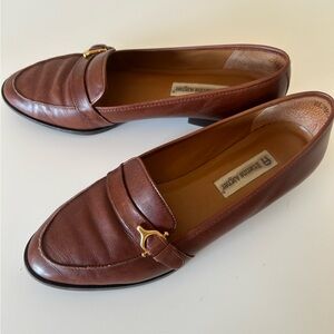 Etienne Aigner Vintage Cognac Brown Leather Loafers